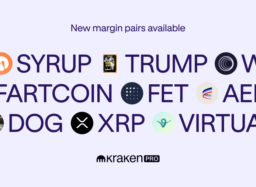 New belongings and pairs accessible for margin buying and selling: VIRTUAL, FET, AERO, DOG, SYRUP, TRUMP, FARTCOIN, XRP and W!
